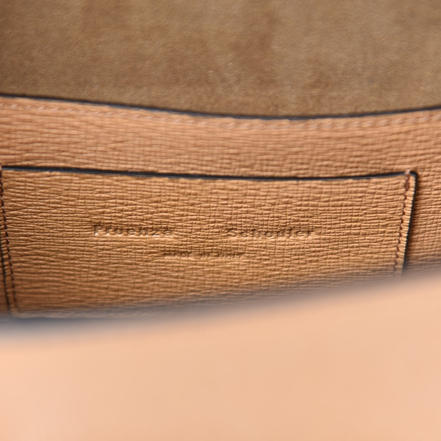 Proenza Schouler Embossed Grained Calfskin Buckle Trapeze Bag Butter Rum 10 of 11