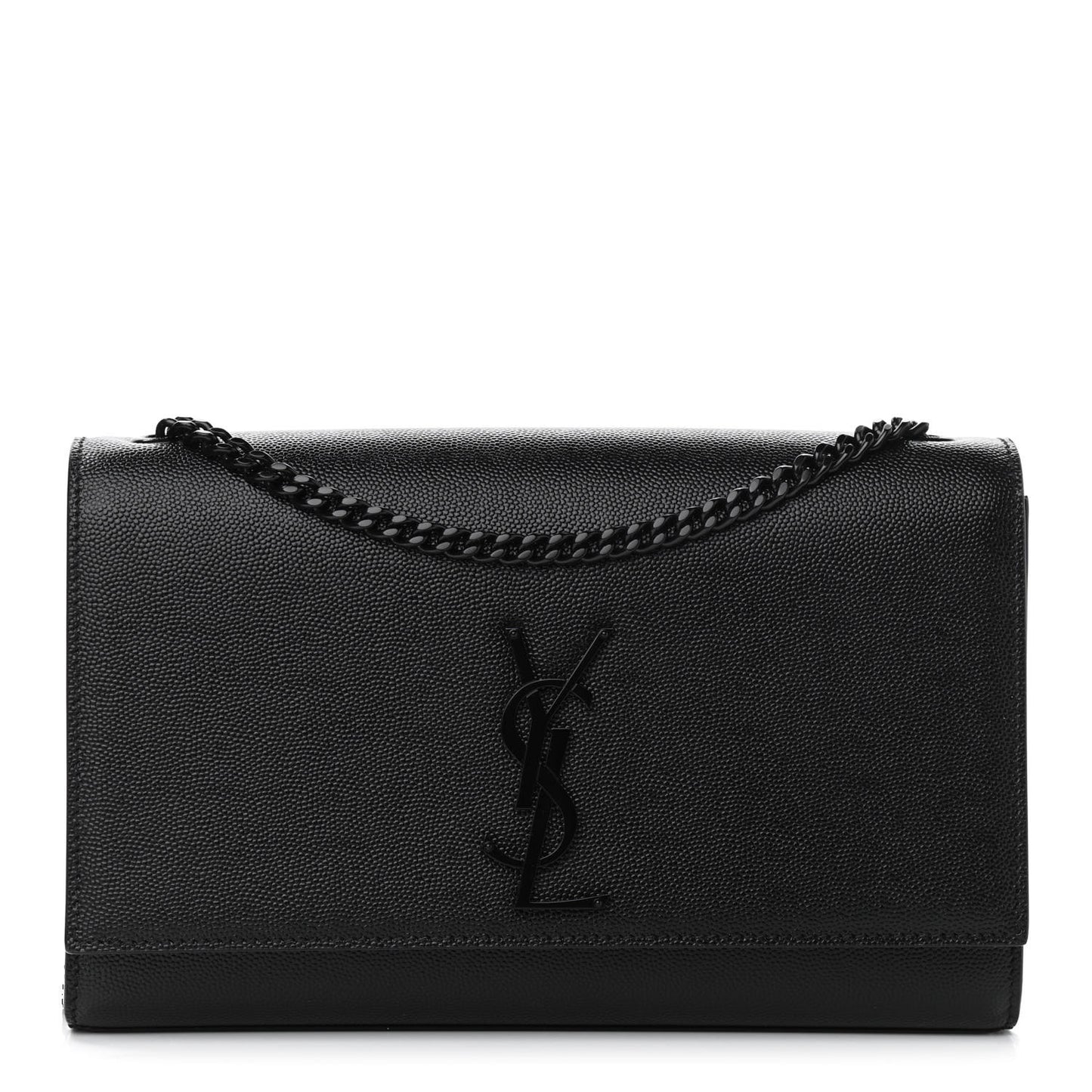 Grain De Poudre Medium Classic Monogram Kate Satchel Black
