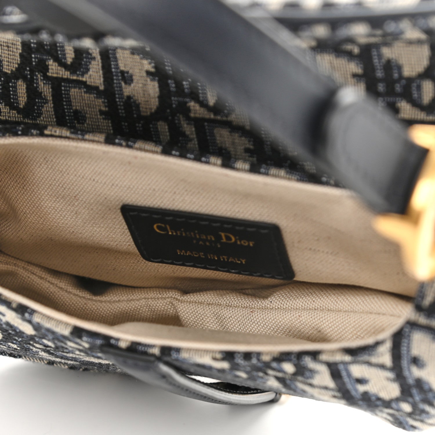 Christian Dior Oblique Mini Saddle Bag Blue 5 of 10