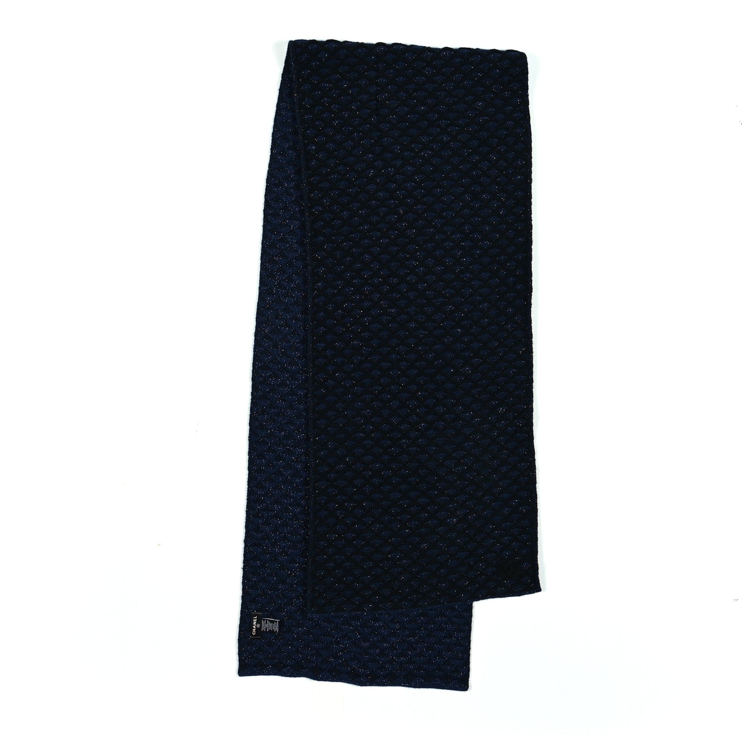 Cashmere Blend CC Scarf Black Navy