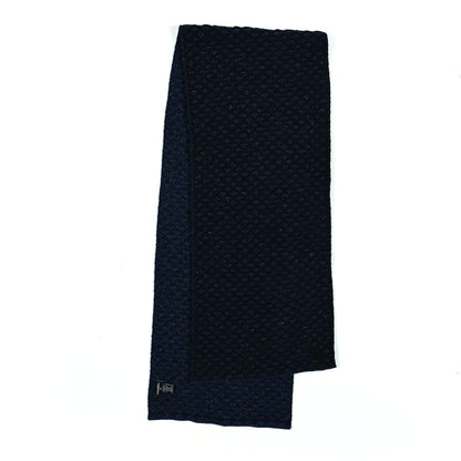 Chanel Cashmere Blend CC Scarf Black Navy 2 of 3