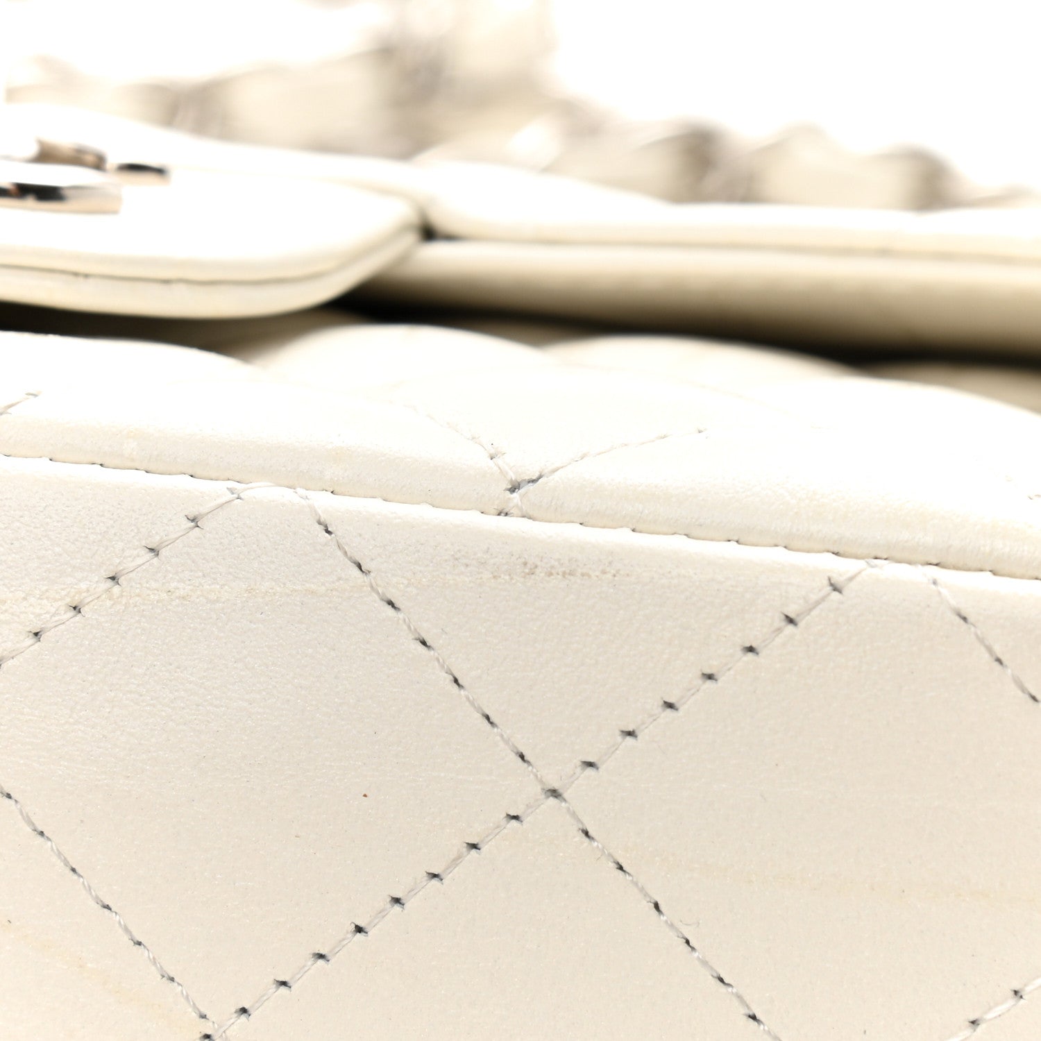 Chanel Calfskin Quilted Mini Rectangular Flap White 13 of 13