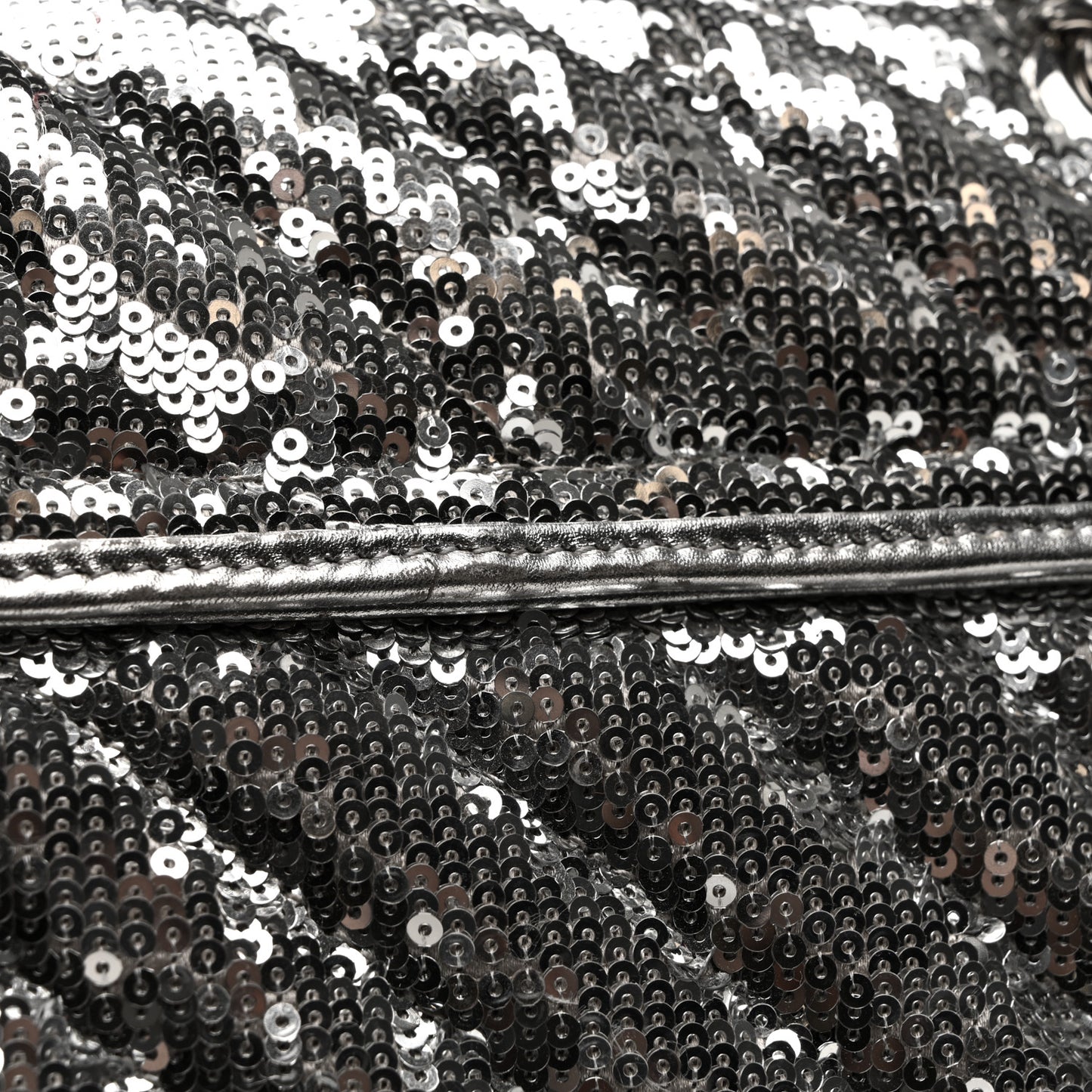 Sequin Matelasse Small GG Marmont Shoulder Bag Silver