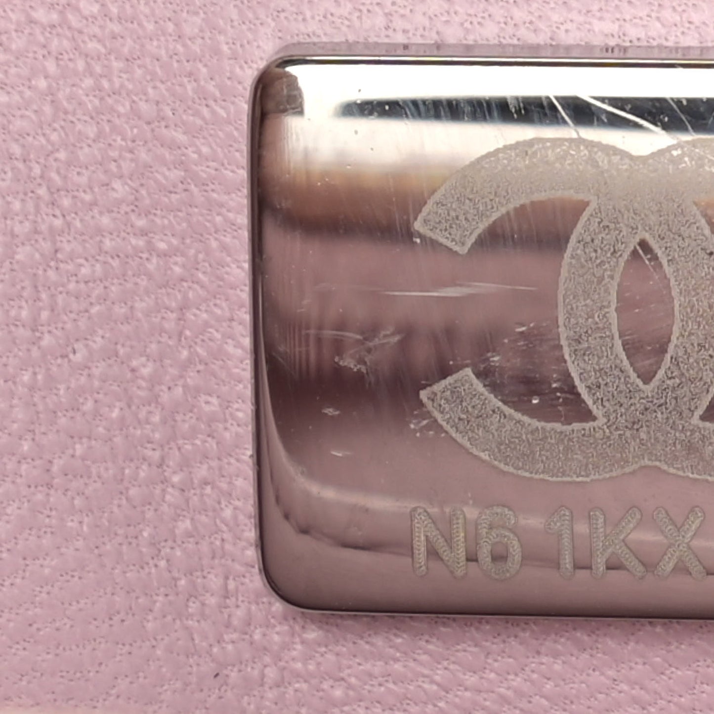 Iridescent Caviar Quilted Mini Coco Handle Flap Pink
