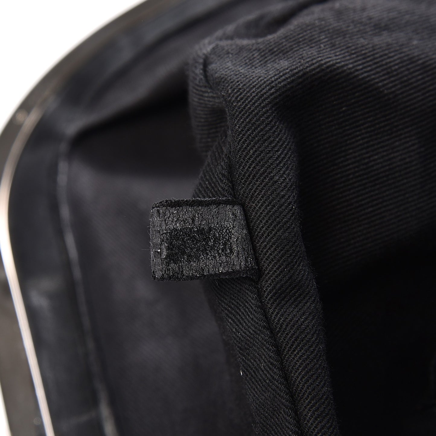 Calfskin Stitched Expandable Frame Bag Black