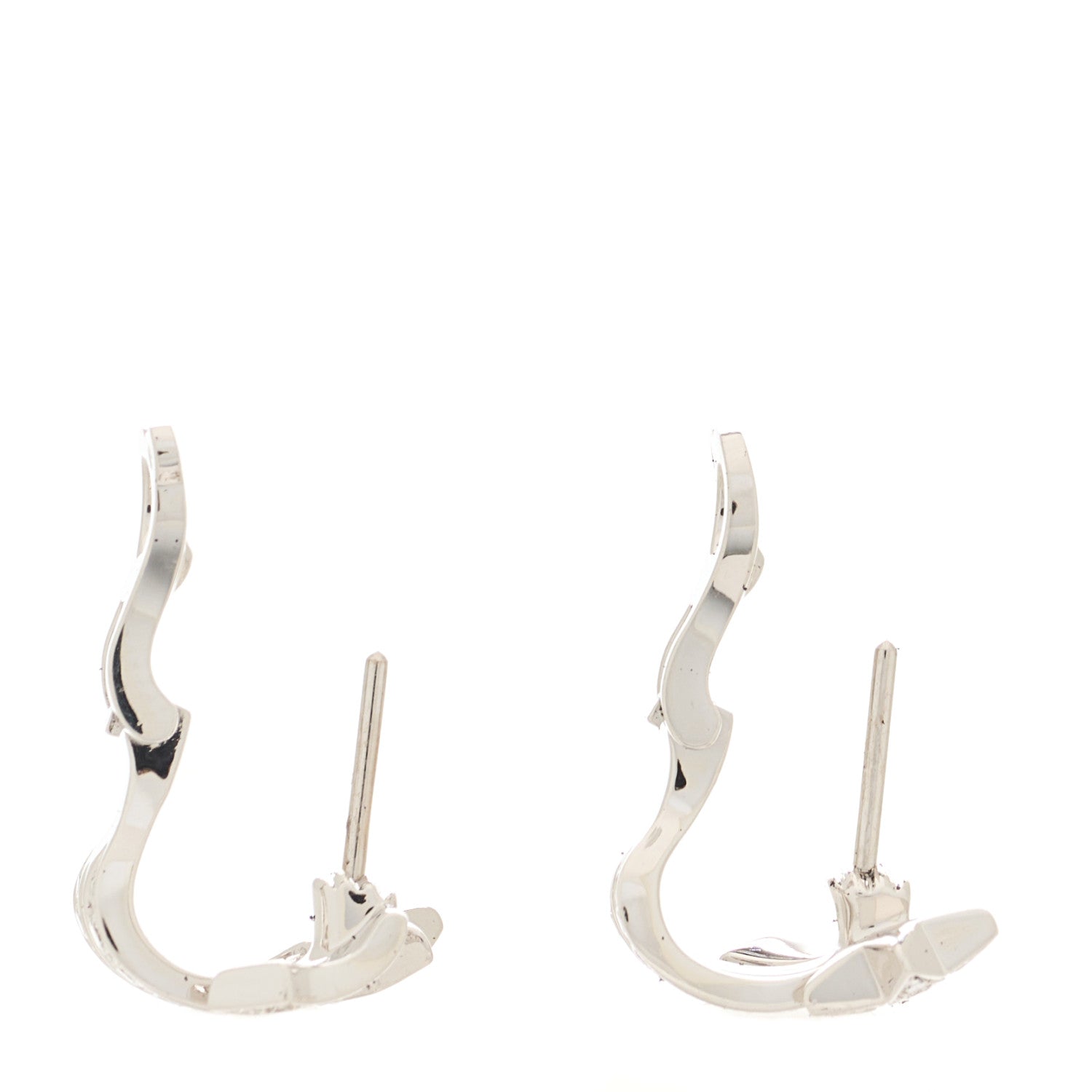 Chanel 18K White Gold Diamond Etoile Filante Earrings 3 of 5