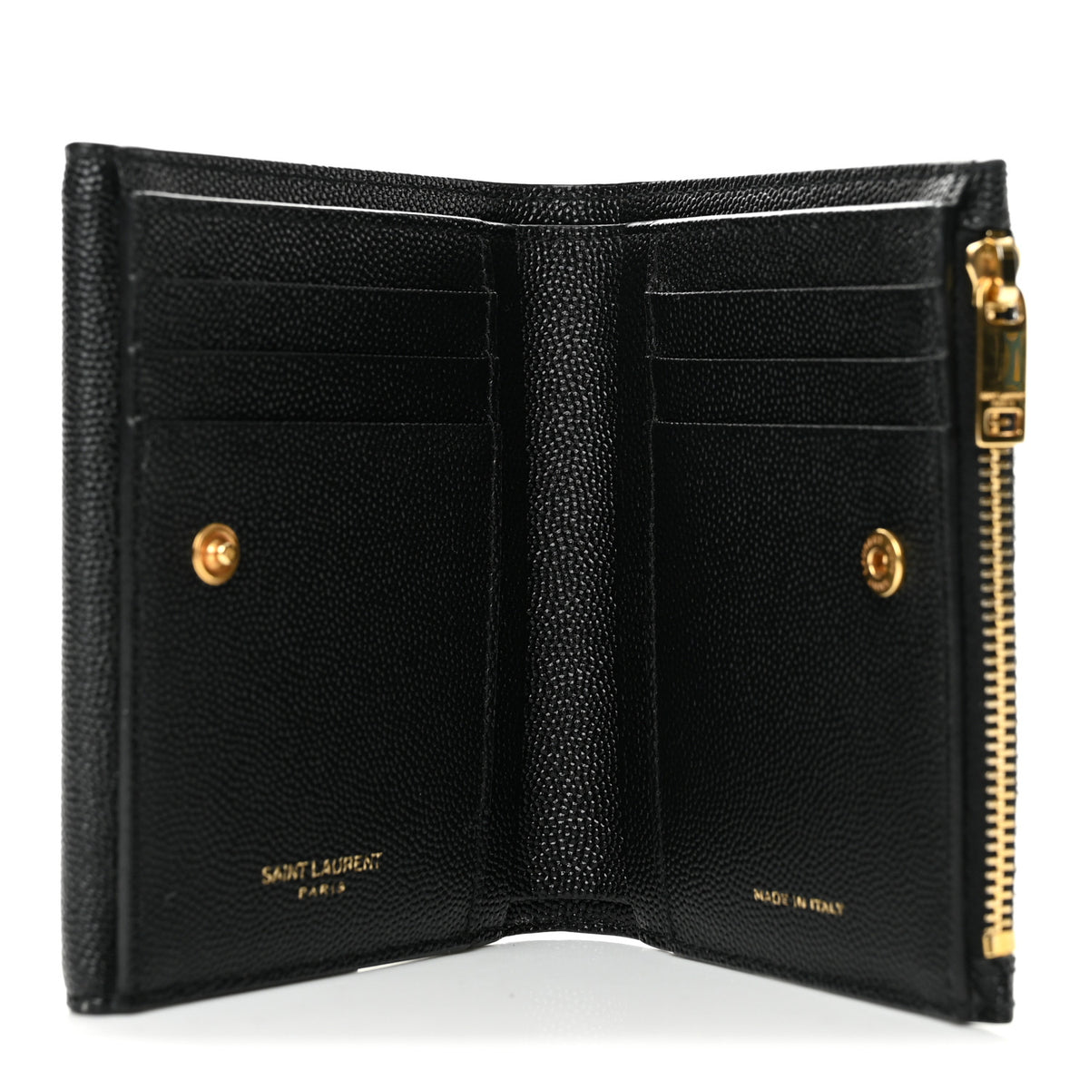 Grain De Poudre Monogram Bi-Fold Wallet Black