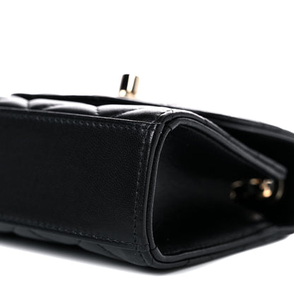 Chanel Lambskin Quilted Mini Trendy CC Chain Wallet Black 9 of 10