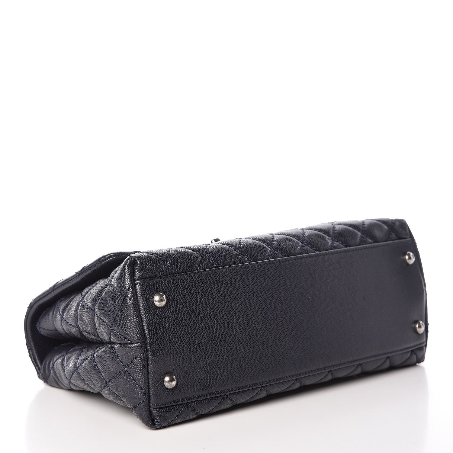 Chanel Caviar Quilted Small Coco Handle Flap Navy 4 of 11