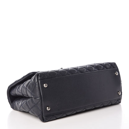 Chanel Caviar Quilted Small Coco Handle Flap Navy 4 of 11