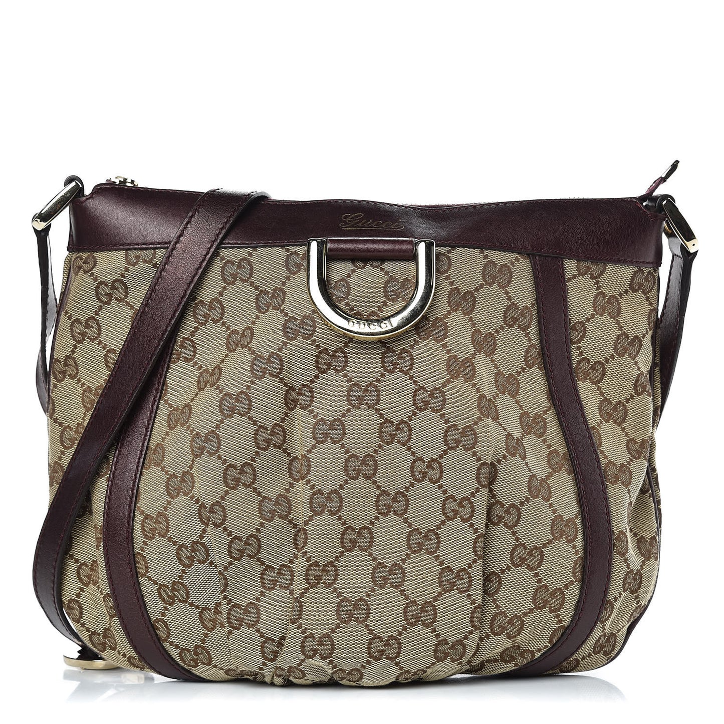 Crystal Monogram Small D Gold Ring Messenger Purple