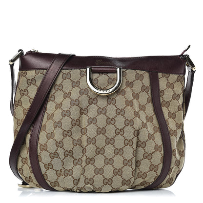 Gucci Crystal Monogram Small D Gold Ring Messenger Purple 1 of 13