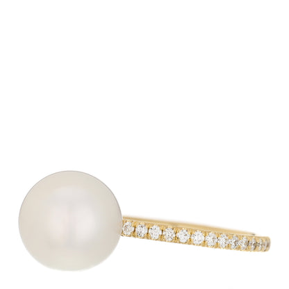 Irene Neuwirth 18K Yellow Gold Diamond South Sea Cultured Pearl 10mm Gumball Ring 54 7 3 of 7