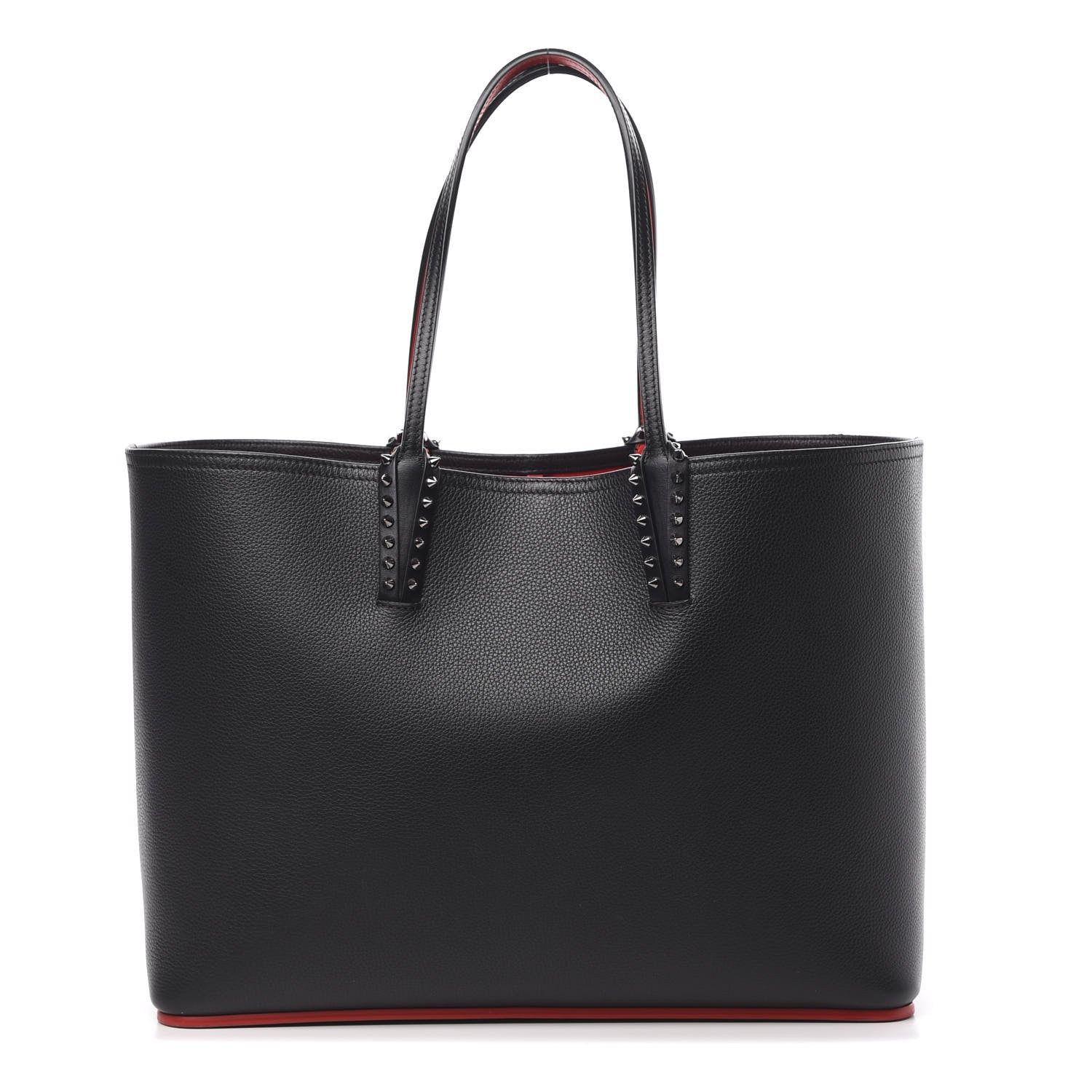 Christian Louboutin Calfskin Spikes East West Cabata Tote Black 3 of 13