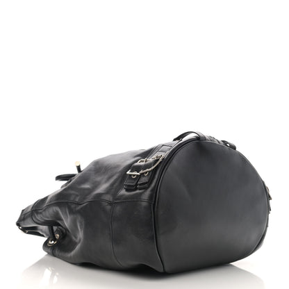 Saint Laurent Calfskin Medium Rider Bucket Bag Black 4 of 13