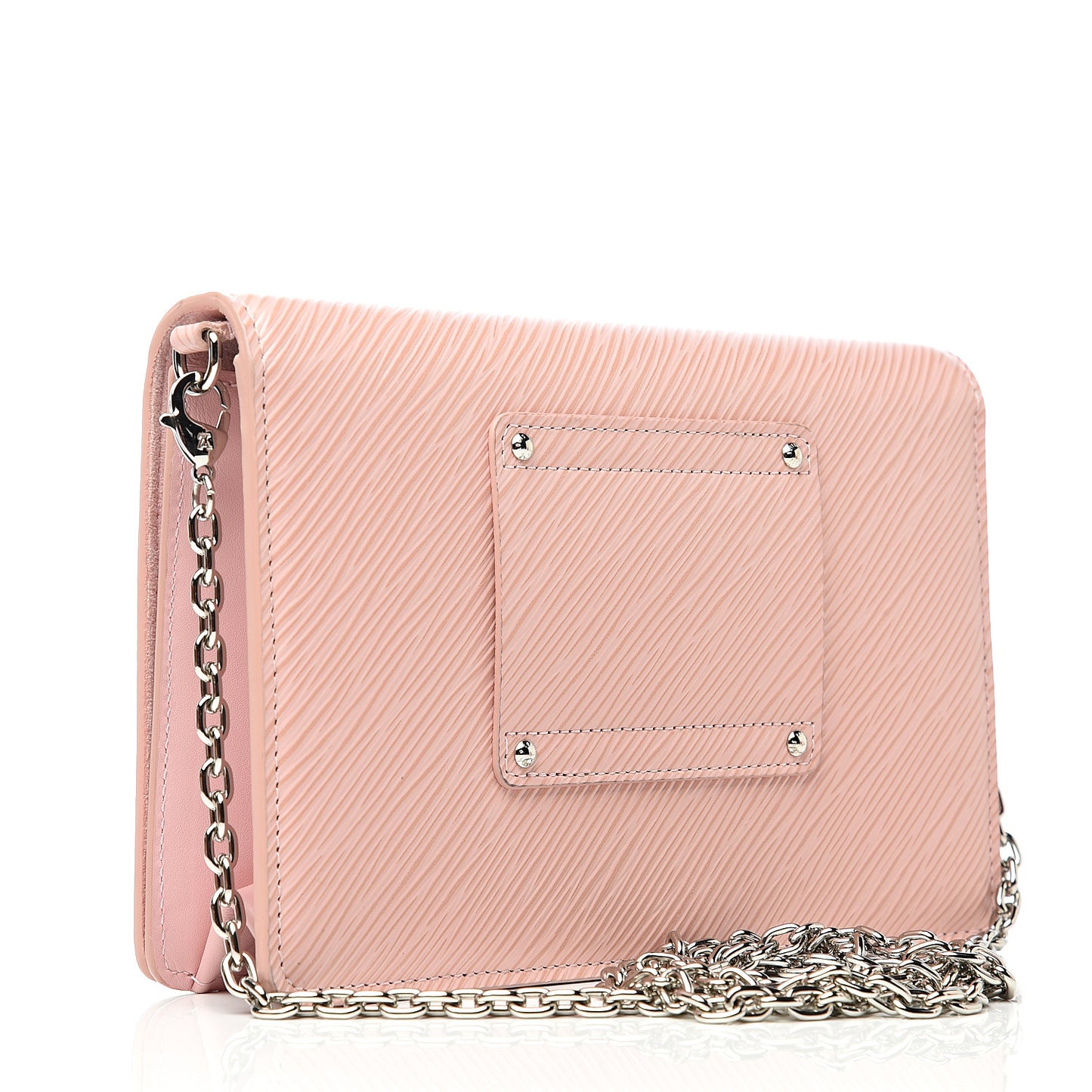Epi Twist Belt Chain Wallet Rose Ballerine