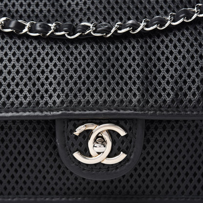 Chanel Perforated Calfskin Large Up In The Air Flap Black 10 of 10