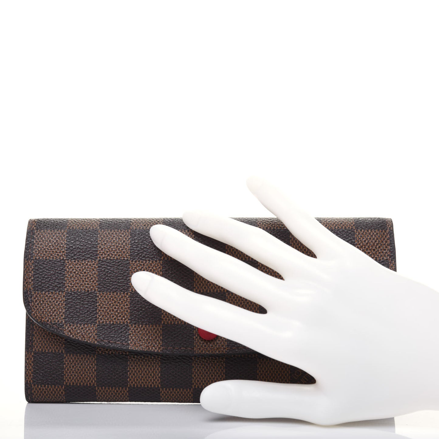 Damier Ebene Emilie Wallet Red