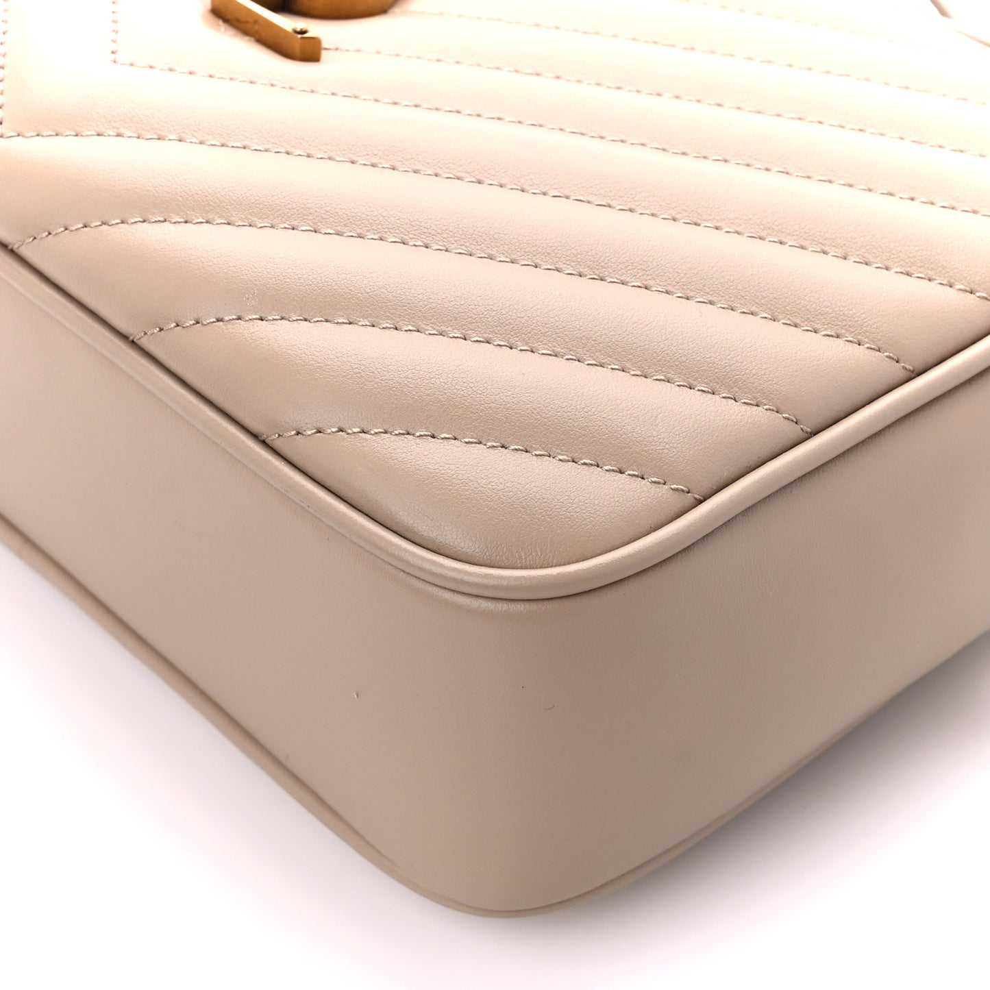 Calfskin Matelasse Monogram Lou Camera Bag Dark Beige