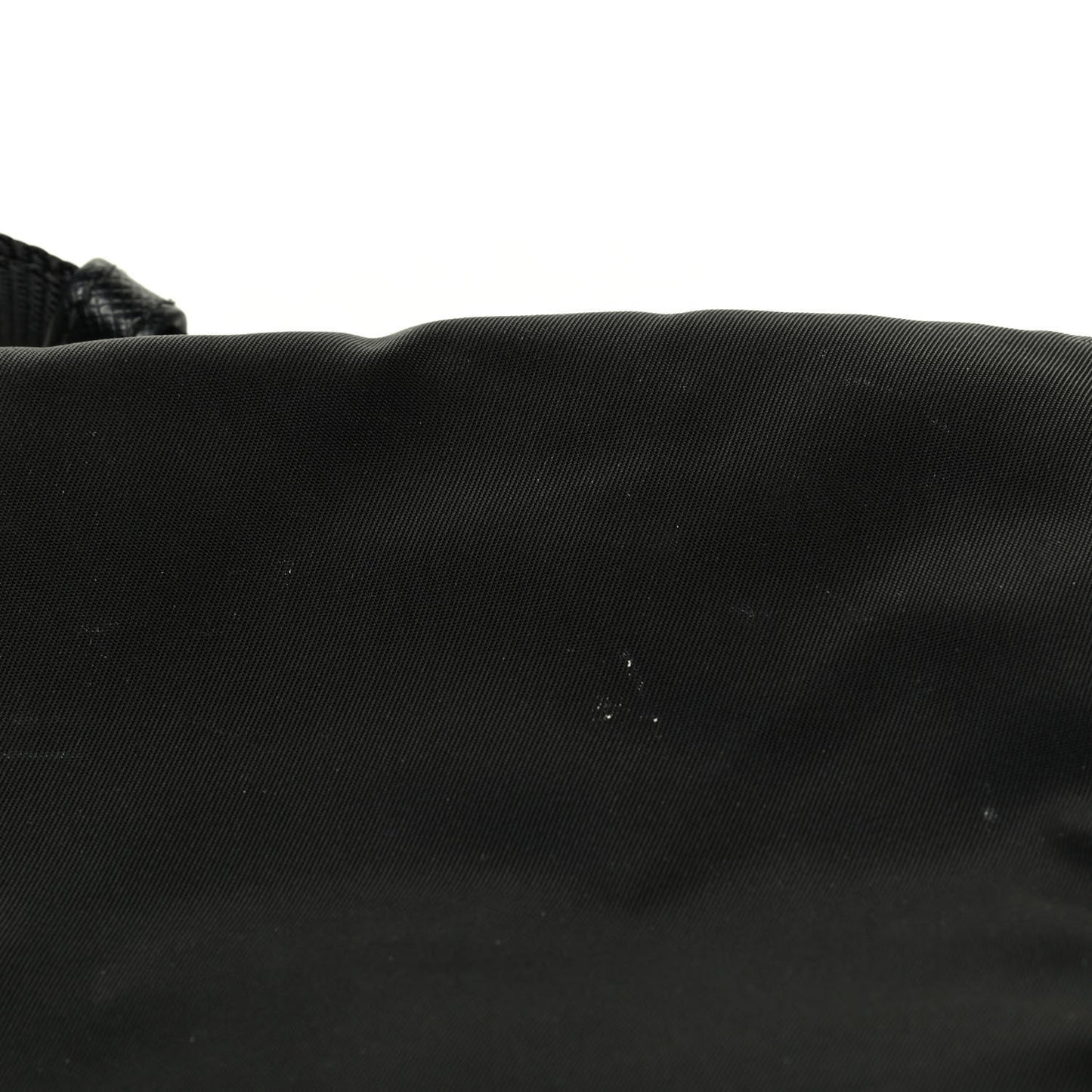 Nylon Flat Messenger Bag Black