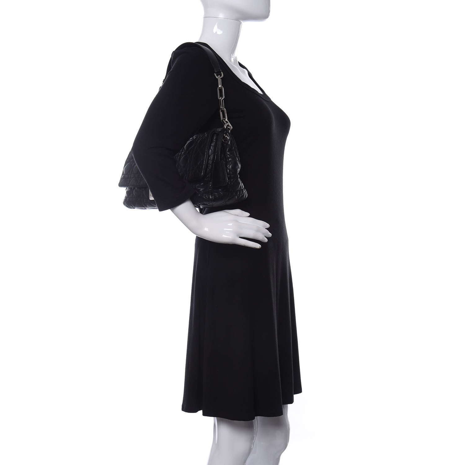 Christian Dior Lambskin Cannage New Lock Flap Black 2 of 10