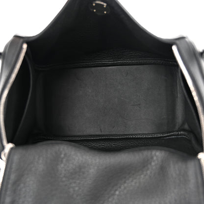 Hermes Taurillon Clemence Lindy 26 Black 5 of 11