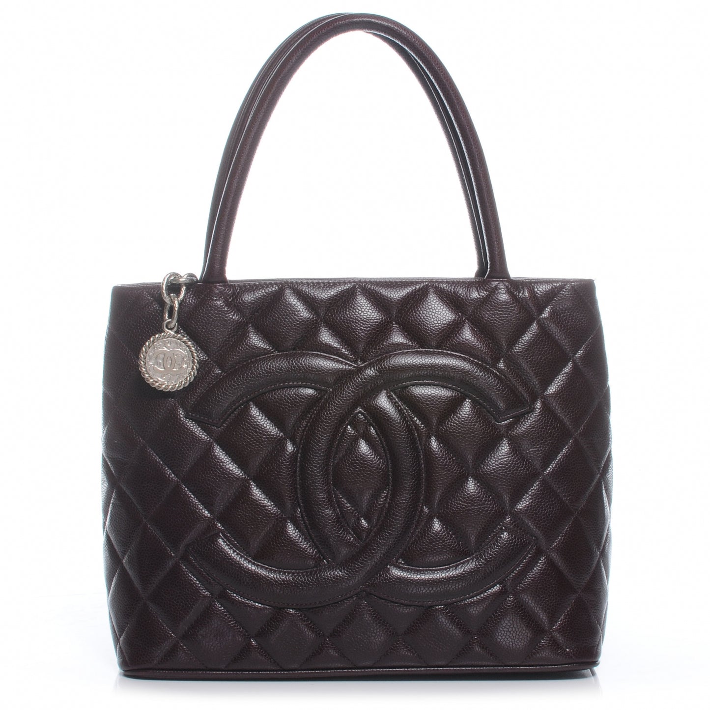 Caviar Medallion Tote Bordeaux