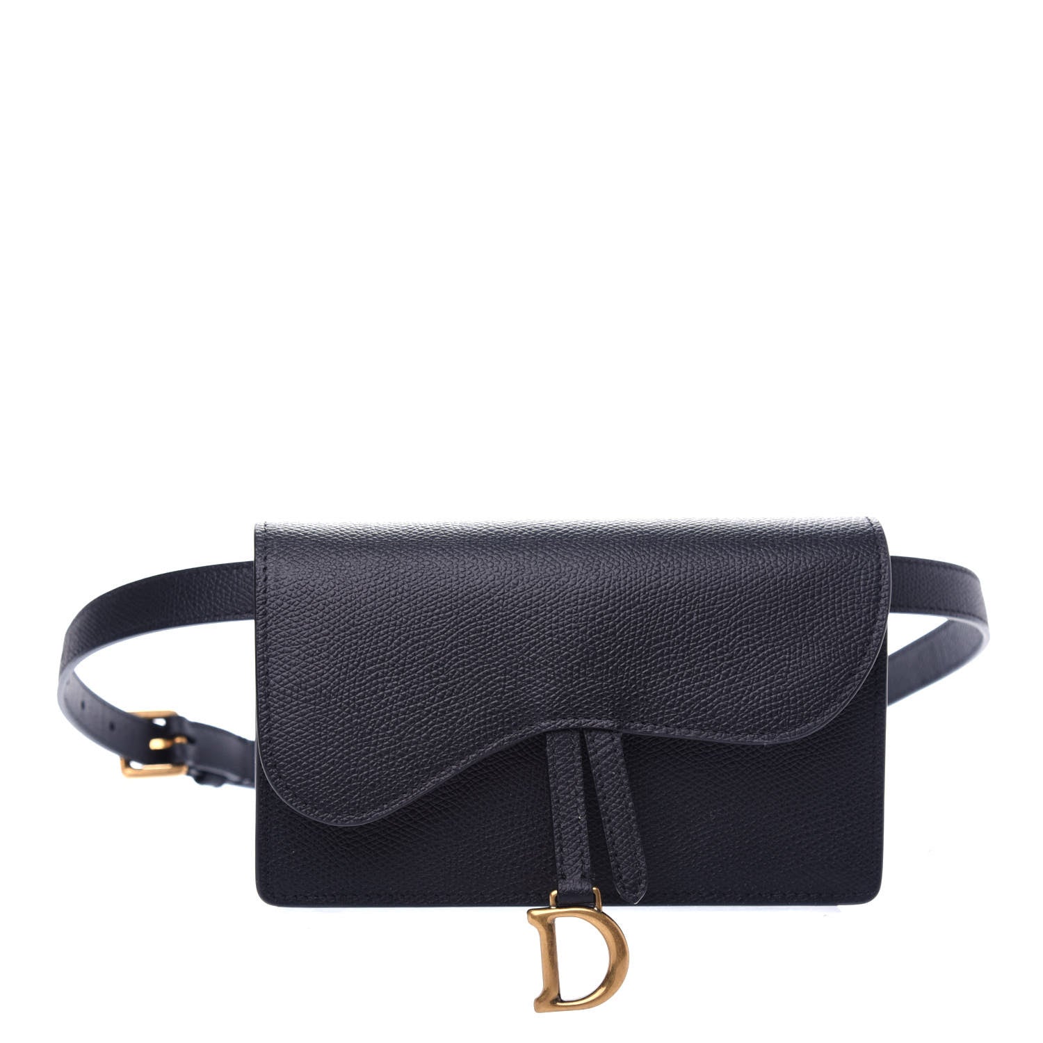 Christian Dior Grained Calfskin Saddle Belt Bag Black 1 of 11