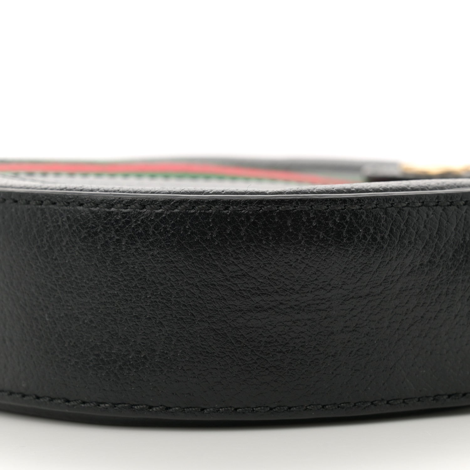 Gucci Grained Calfskin Web Mini Ophidia Round Shoulder Bag Black 10 of 11