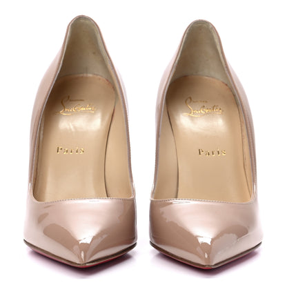 Christian Louboutin Patent Pigalle Follies 100 Pumps 38 Nude 2 of 8