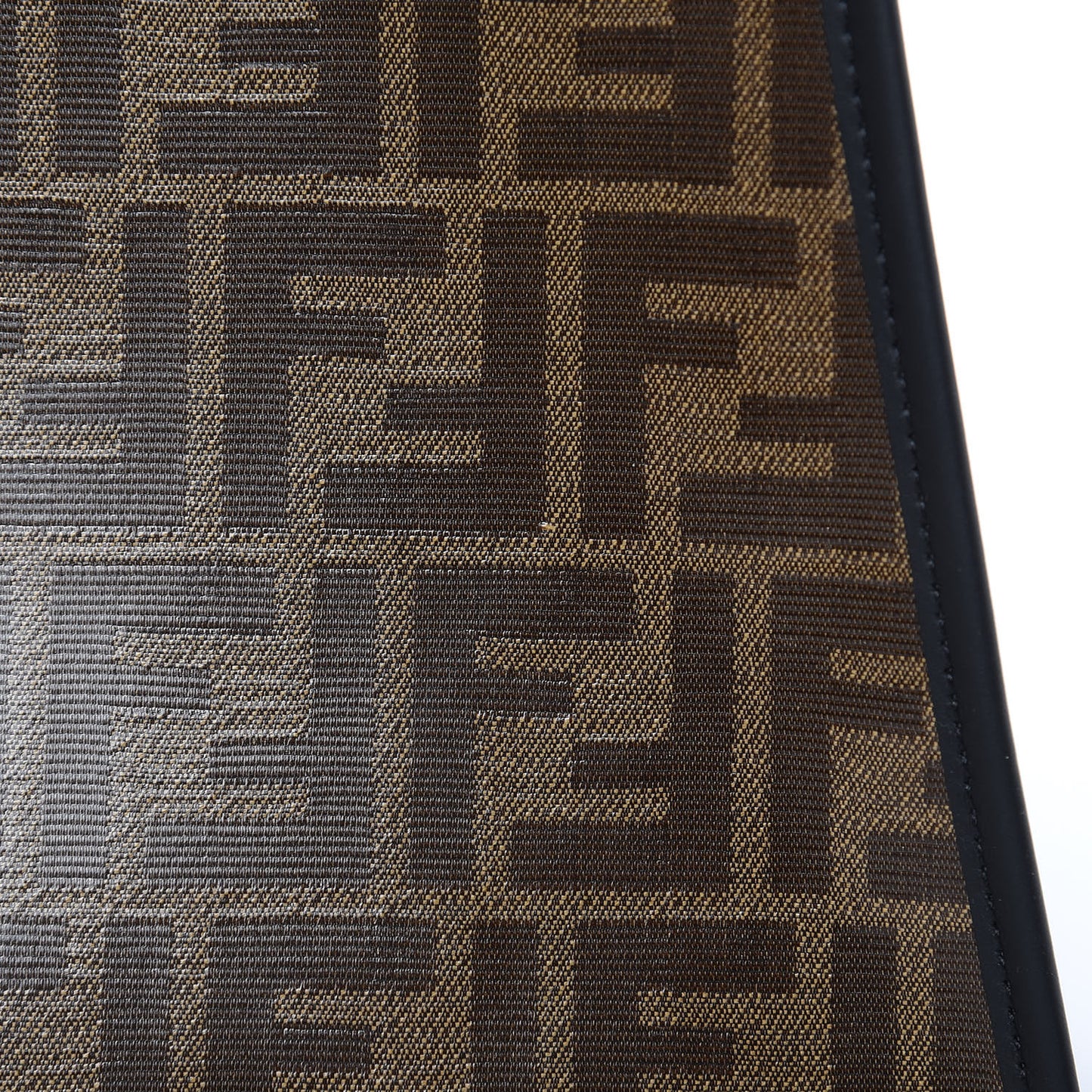 Glazed Fabric Vitello Century FF 1974 Stamp Patch Medium Peekaboo Defender Cover Mogano Panna Black