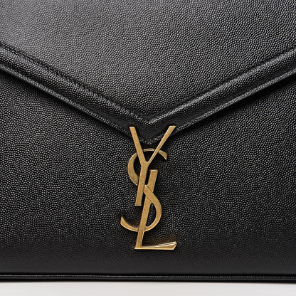 Saint Laurent Grain de Poudre Medium Classic Monogram Cassandra Top Handle Black Rouge Legion 9 of 10