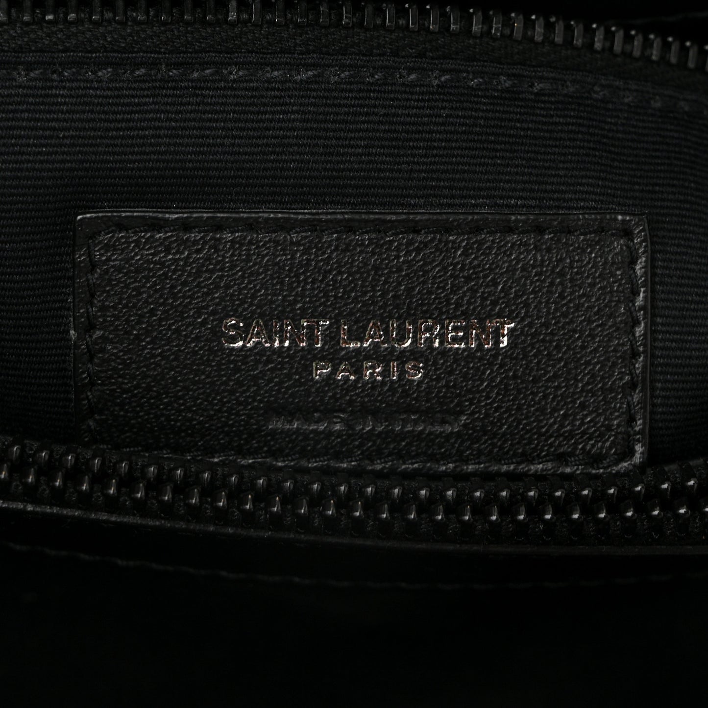 Calfskin Y Quilted Monogram Medium Loulou Chain Satchel Black