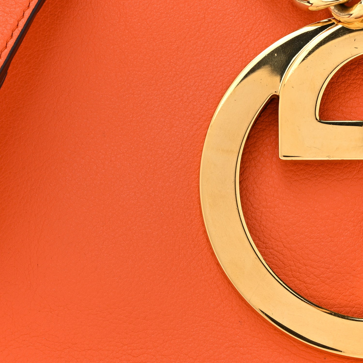 Gucci Roxy Calfskin Blondie Chain Shoulder Flap Bag Deep Orange 8 of 10
