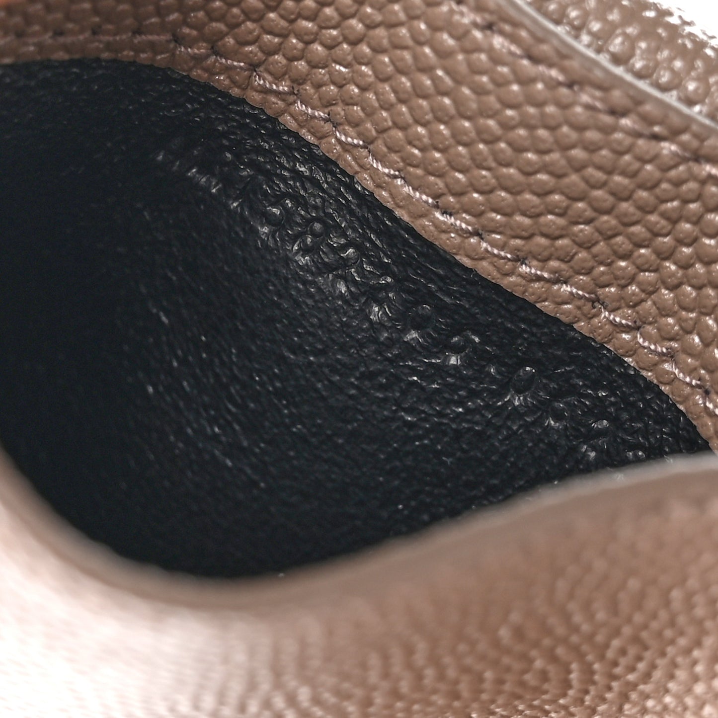 Grain De Poudre Uptown Monogram Card Case Dark Beige