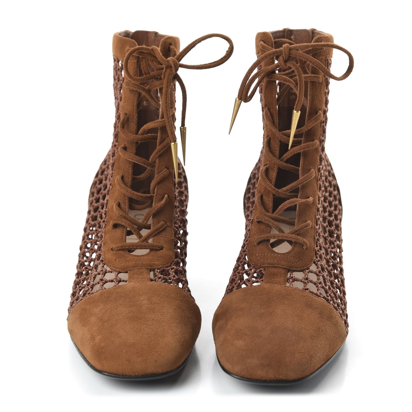 Suede Resille Naughtily-D 30mm Ankle Boots 35 Golden Brown