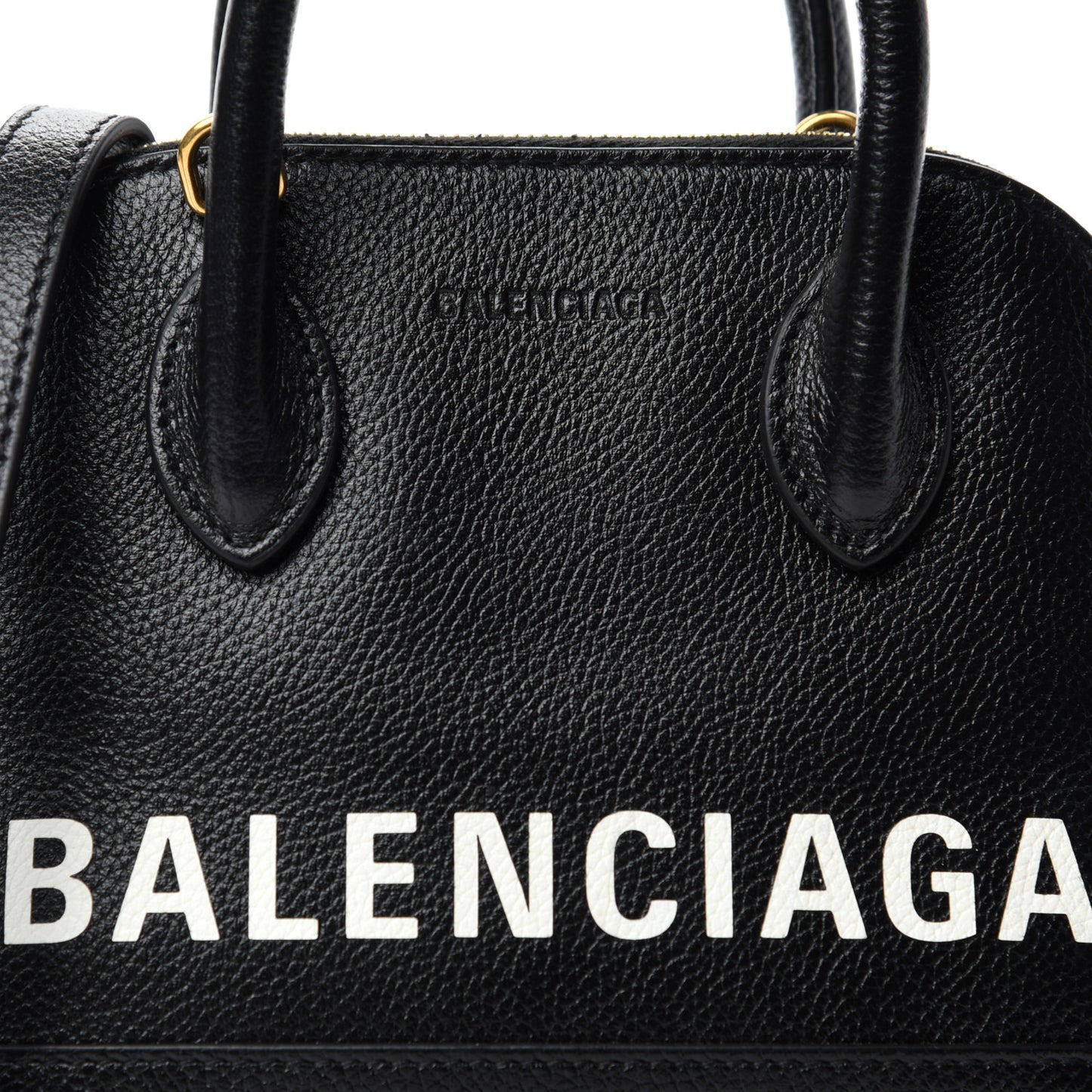 Grained Calfskin XXS Ville Top Handle Bag Black