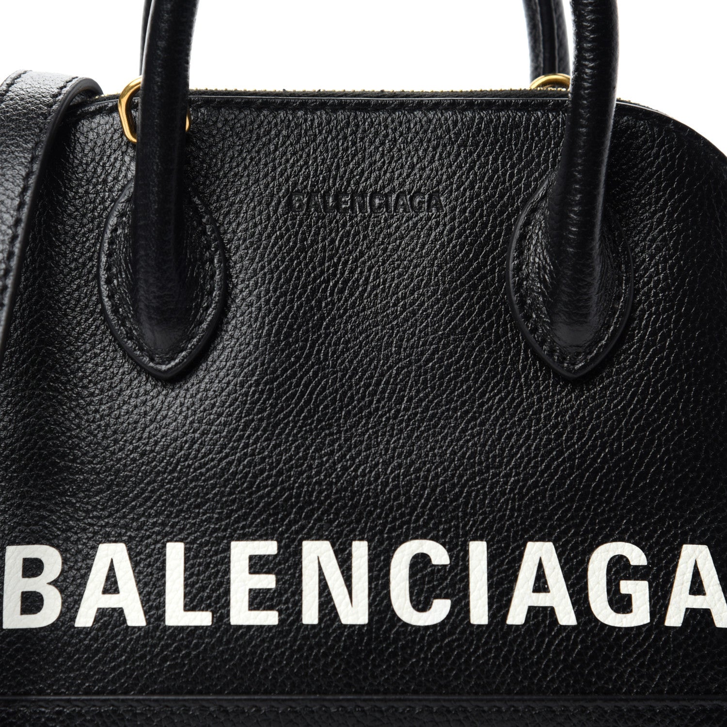 Balenciaga Grained Calfskin XXS Ville Top Handle Bag Black 9 of 9
