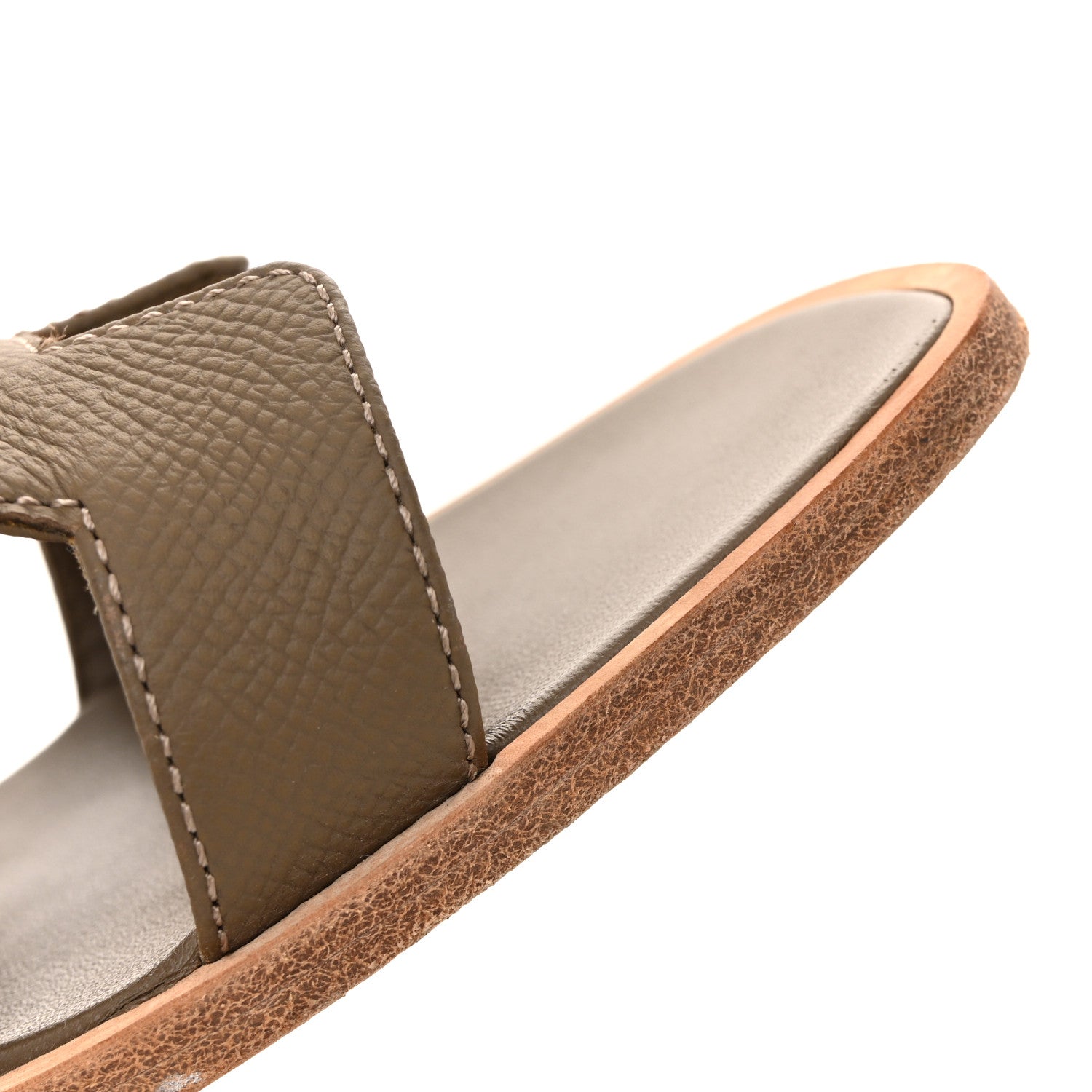 Hermes Epsom Oran Sandals 35.5 Etoupe 10 of 12