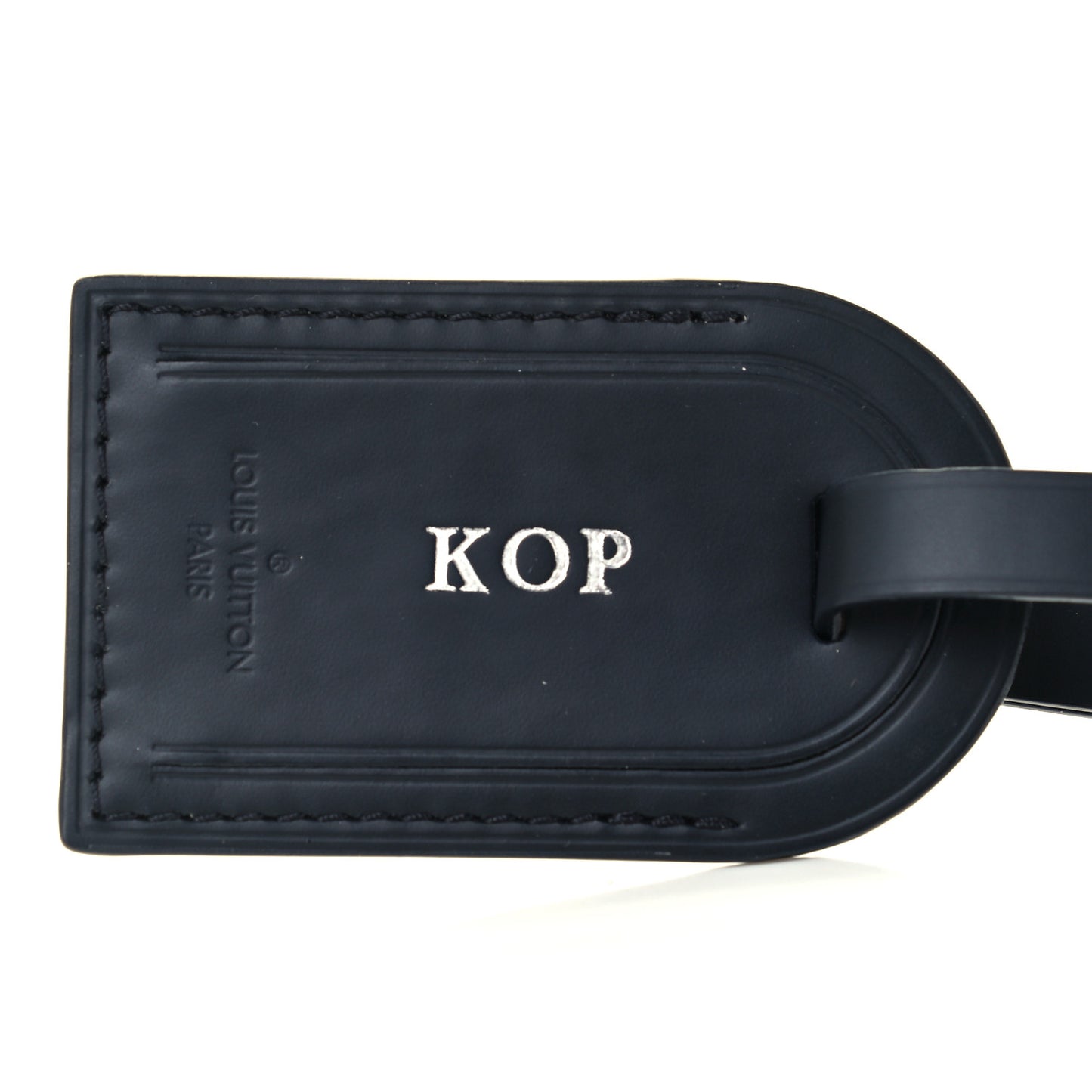 Calfskin Luggage Tag Black