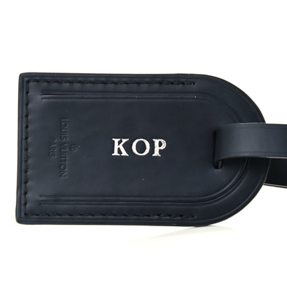 Louis Vuitton Calfskin Luggage Tag Black 3 of 4