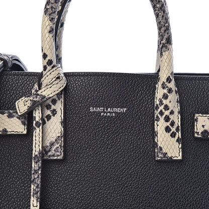 Saint Laurent Grained Calfskin Python Embossed Nano Sac De Jour Black 11 of 11