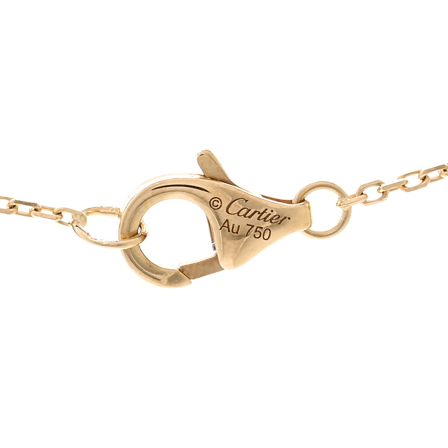 18K Yellow Gold Diamond Chrysoprase XS Amulette de Cartier Pendant Necklace