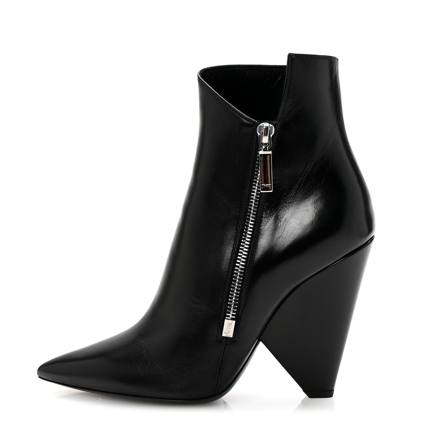 Calfskin Niki 85 Wedge Booties 39.5 Black