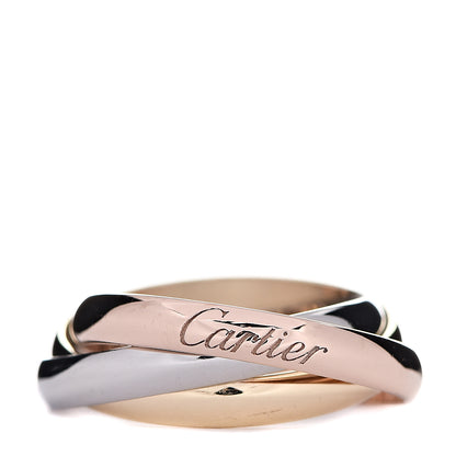 Cartier 18K Pink Yellow White Gold Small Trinity Ring 50 5.25 1 of 7