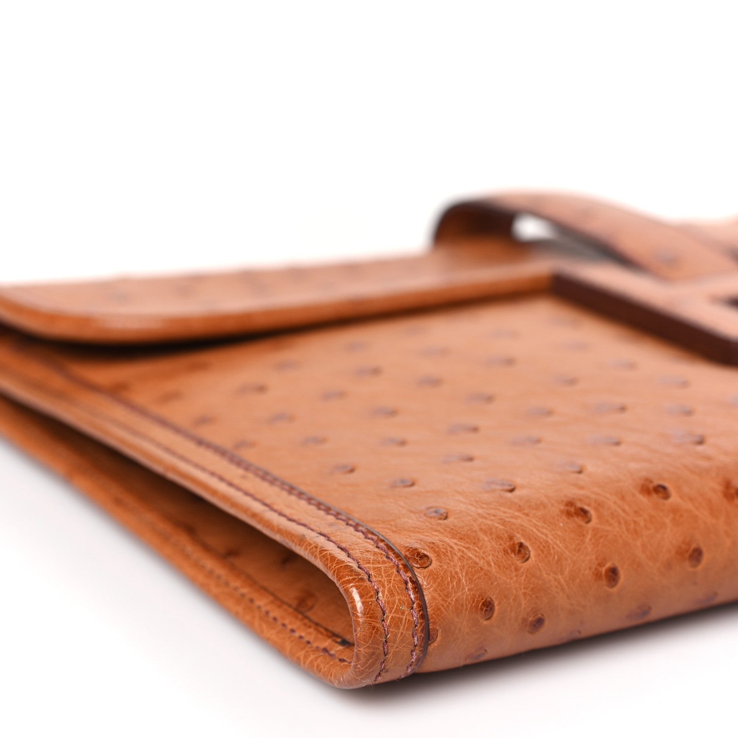 Hermes Ostrich Jige PM Clutch Cognac 8 of 9