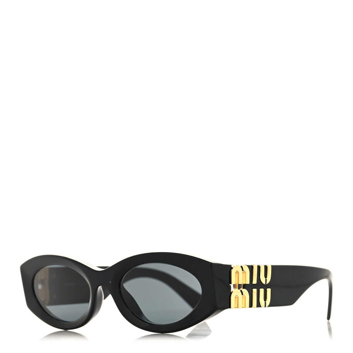 Miu Miu Acetate Oval Glimpse Sunglasses SMU11W Black 1 of 6