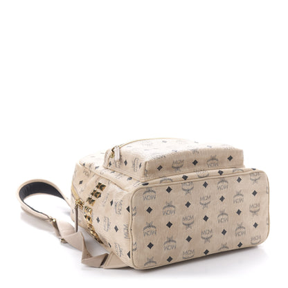 MCM Visetos Small Side Stud Stark Backpack Beige 3 of 8