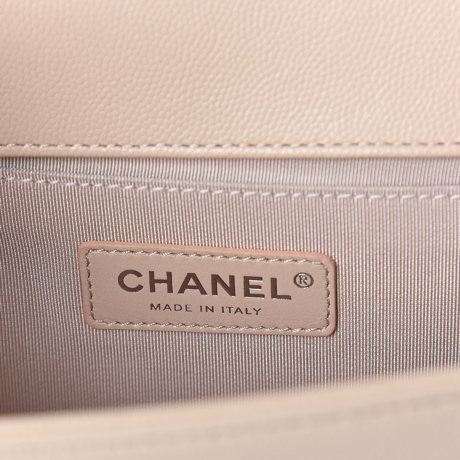 Chanel Caviar Chevron Quilted Medium Boy Flap Light Beige 6 of 10