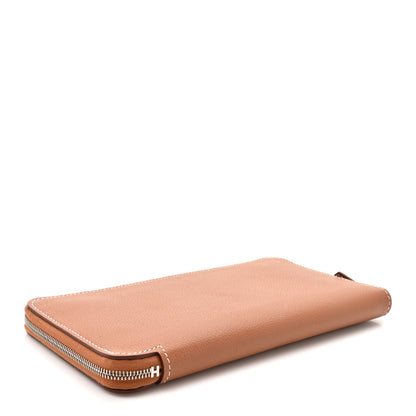 Hermes Evercolor Barenia Silk'In Wallet Gold 4 of 7